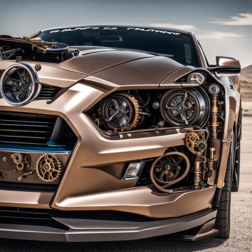 Steampunk Engine with Intricate Details