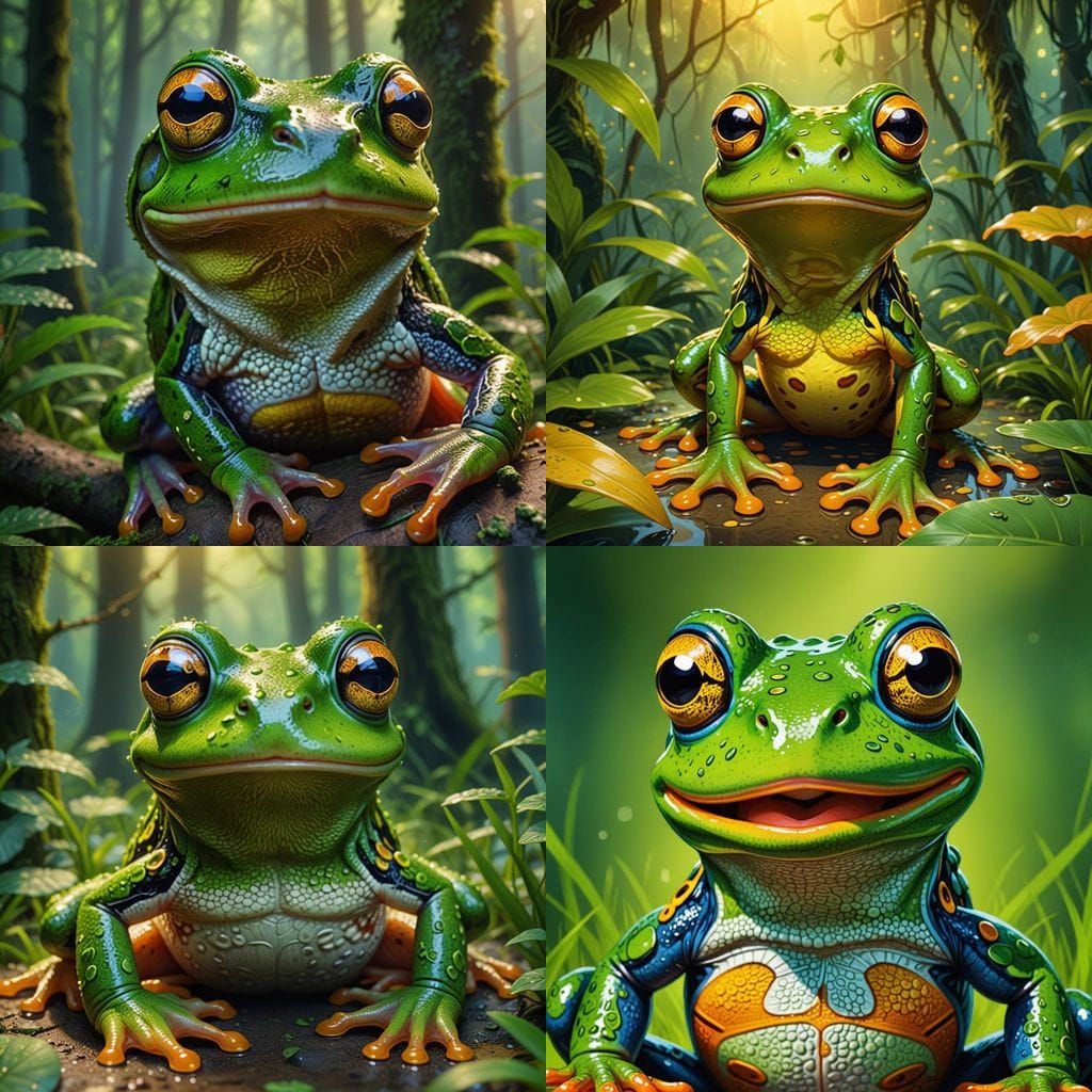 Surprised Frog Generated by AI