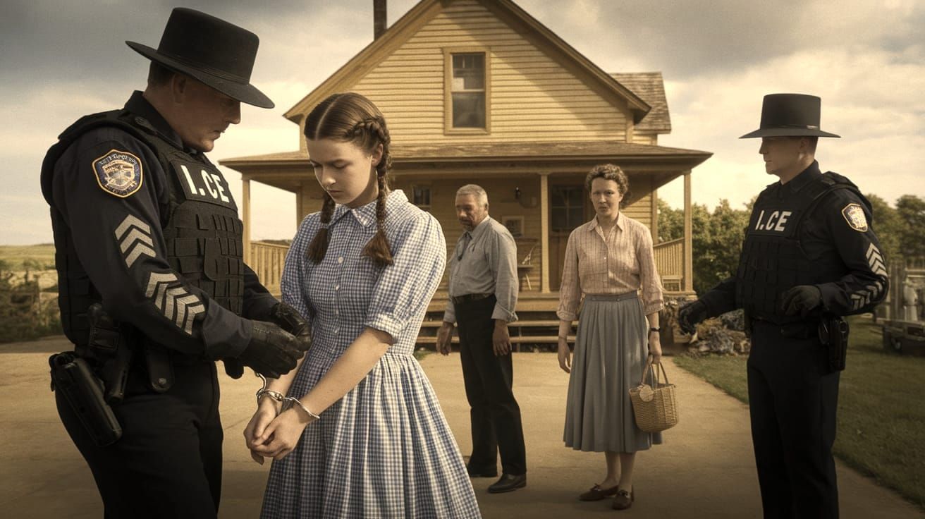 Dorothy's Arrest in Classic Black and White