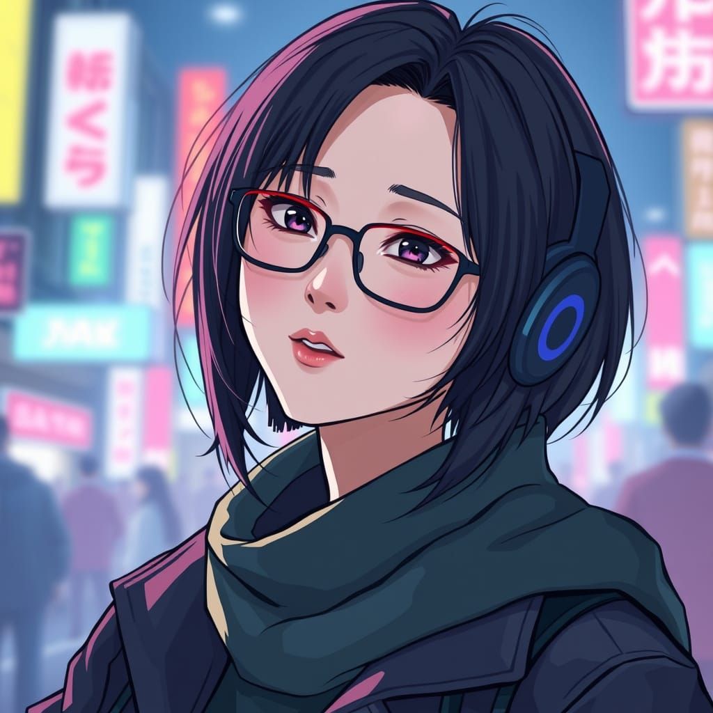Cyberpunk Icon Rina Tanaka Emerges from Digital Shadows