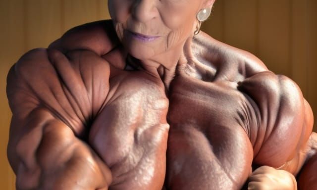 Muscular Bodybuilder Grandma with Ripped Physique