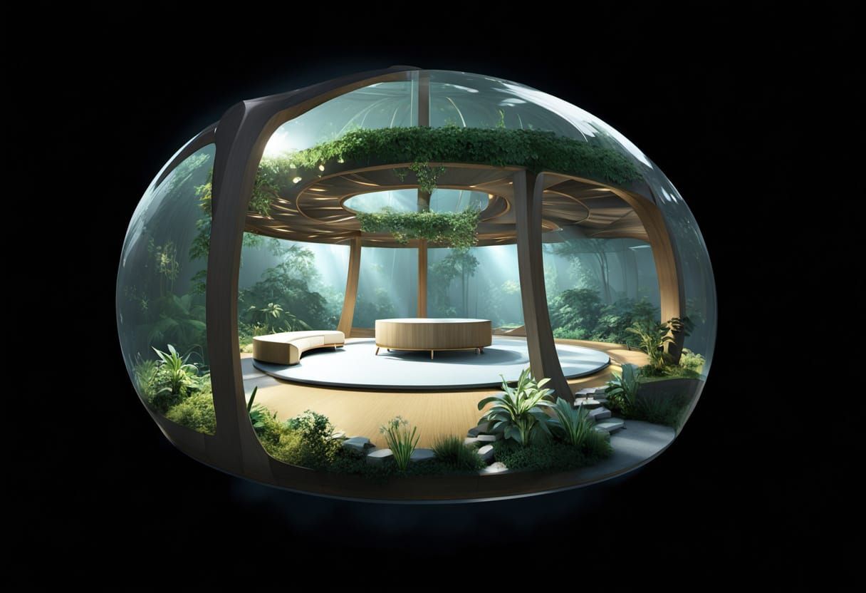Futuristic Brain Oasis Retreat in Urban Jungle