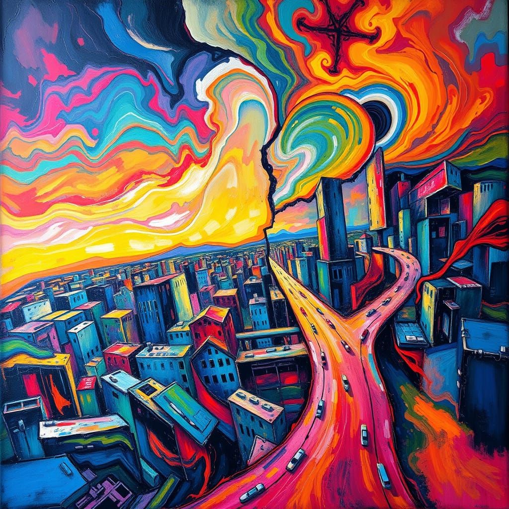 Surreal Cosmic Convergence: Parallel Universes Merge in Vibr...