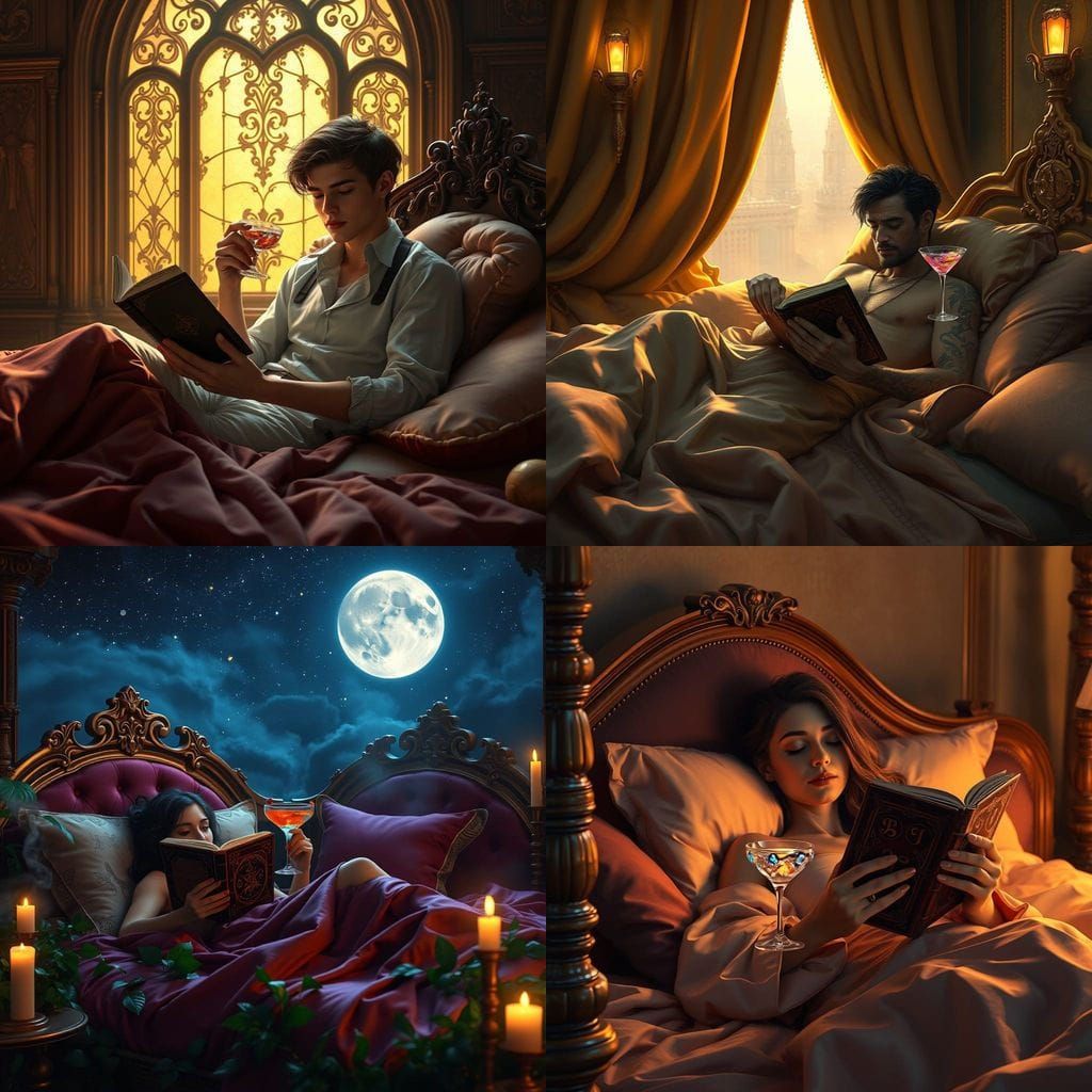 Ethereal Dreamer in Lavish Bedchamber