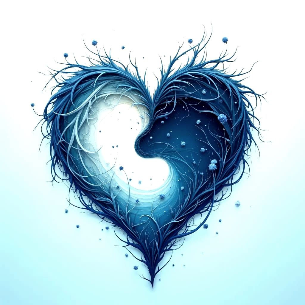 Heart Yin Yang Symbol Conceptual Art