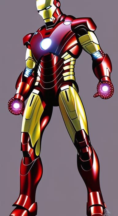 Futuristic Iron Man Comic Book Art