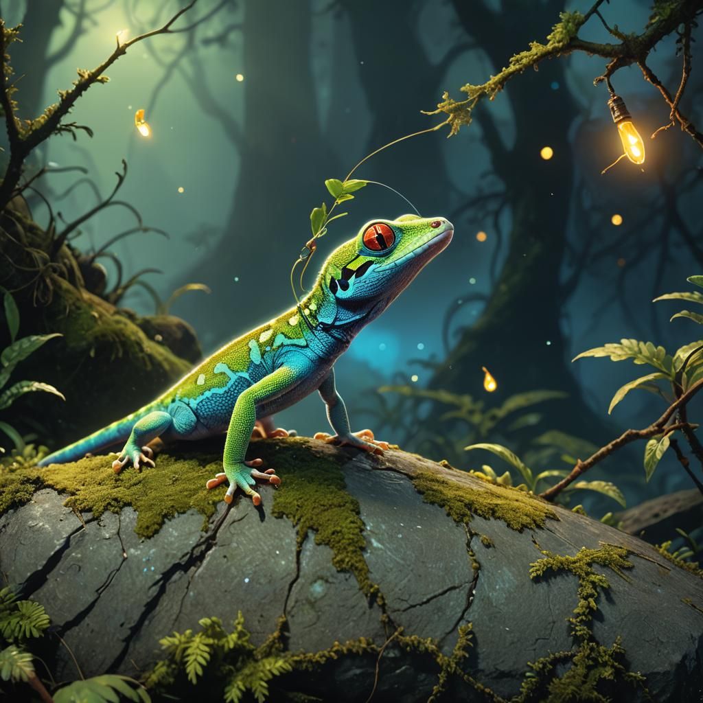 gecko --ar 16:9 --style raw --sref 2326294693 3190971442 868...