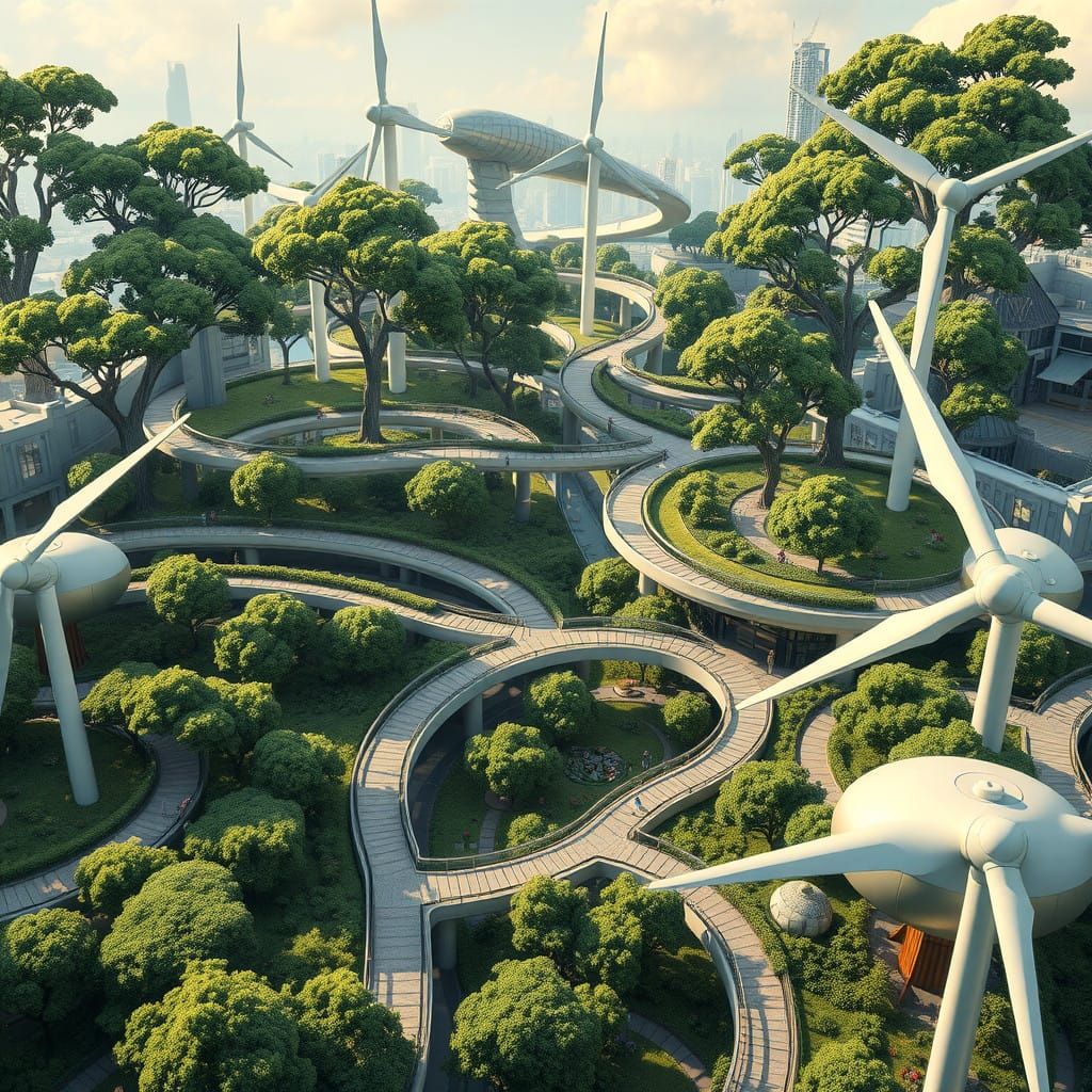 Eco-Friendly Metropolis in Harmony with Nature