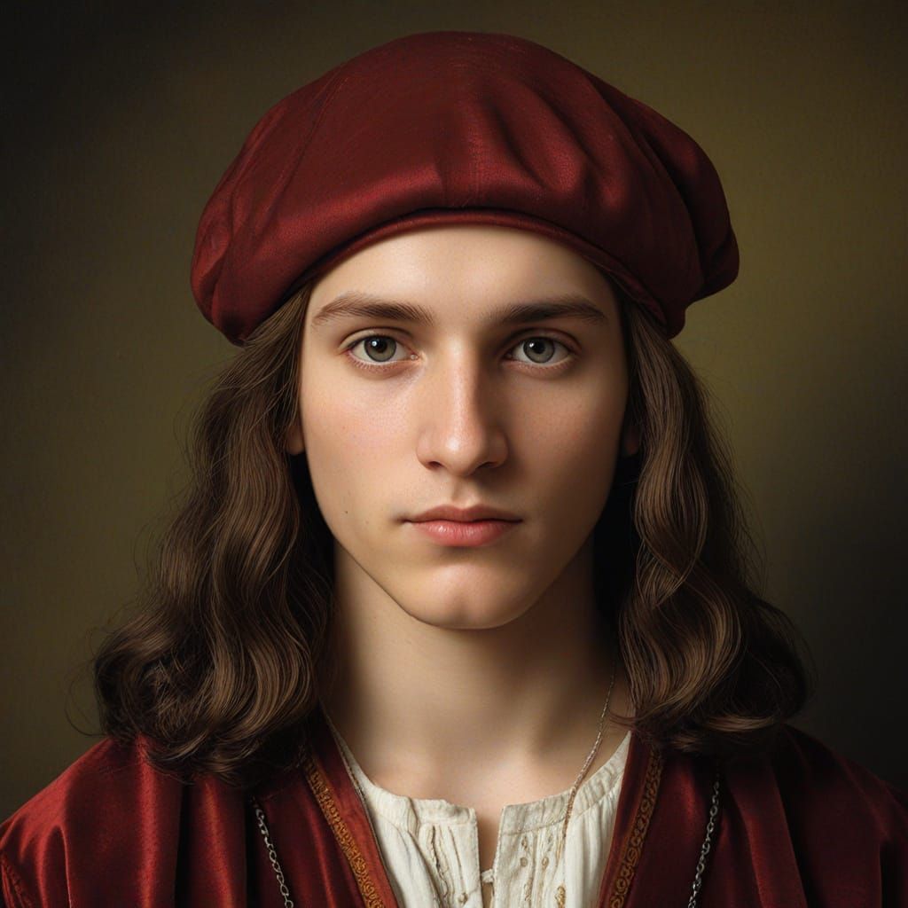 Renaissance Portrait of Young Leonardo da Vinci