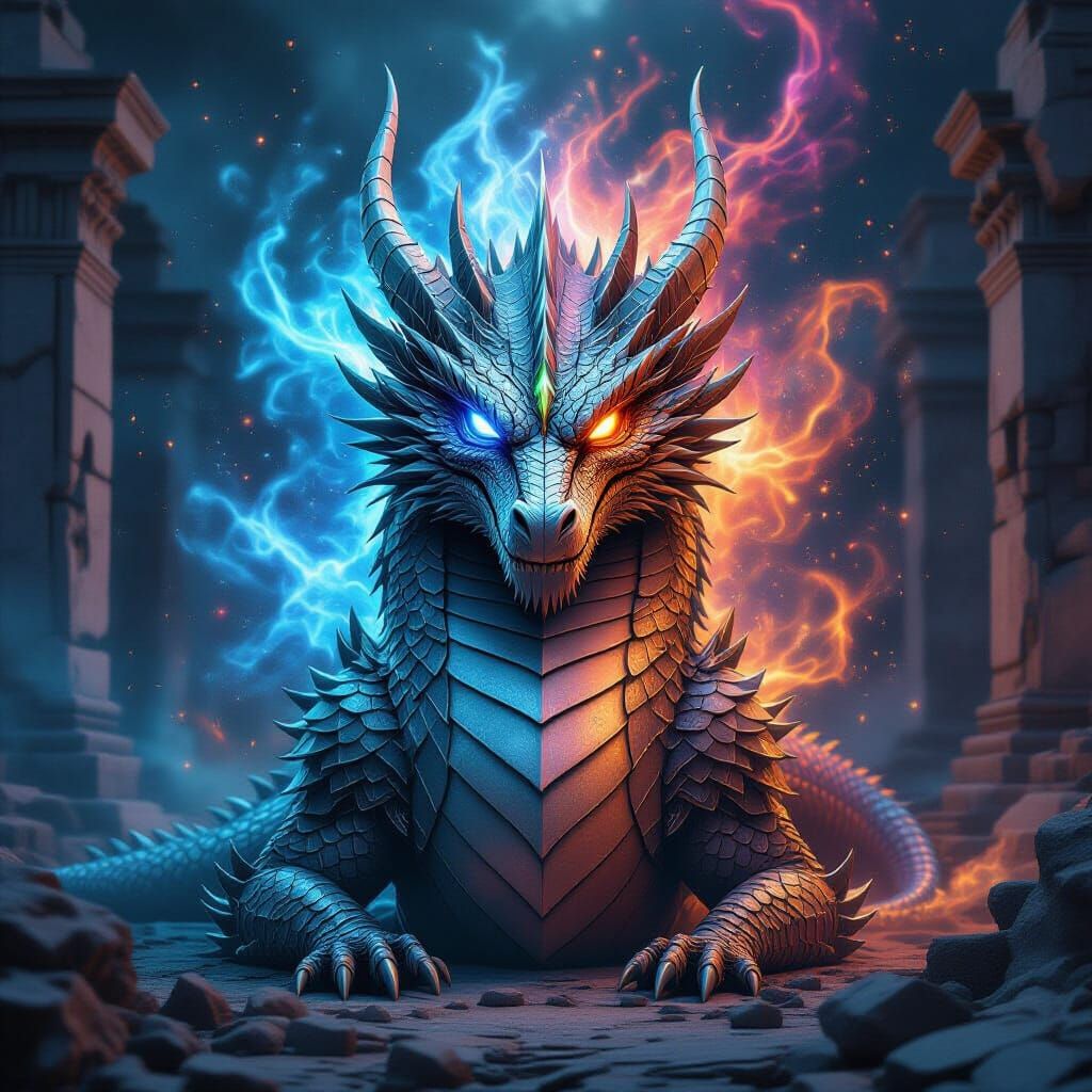 Metallic Dragon Dissolving into Cosmic Dust