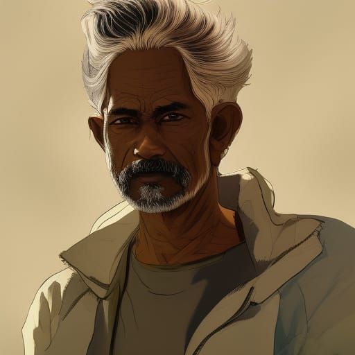 Detailed Fisherman Portrait in Hyperrealistic Style