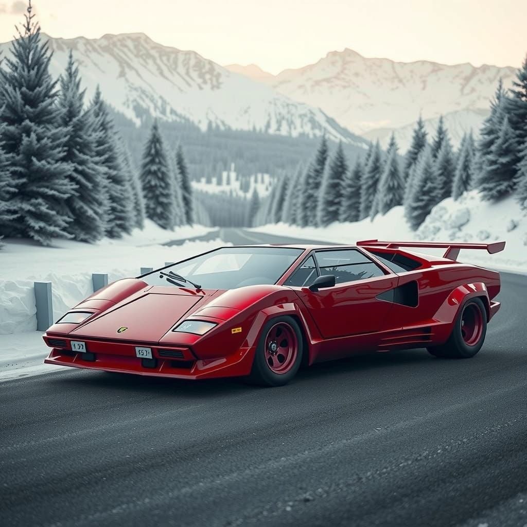 Futuristic Blue Lamborghini in Dynamic Style