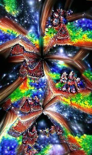 Galactic Fractal Rainbow: A Childlike Journey