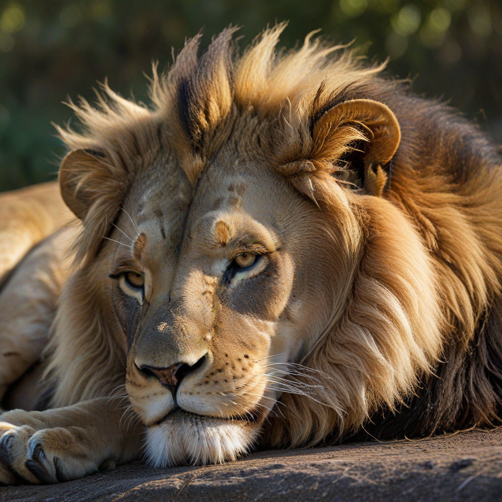 The Lion Rests Serenely Under the Stars