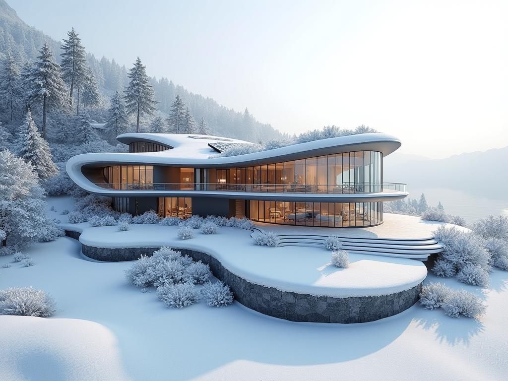 Modern Eco-Mansion in Snowy Norway