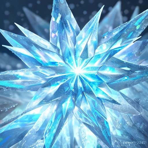 Frozen Crystal Forest: Dreamy Iridescent Fantasy Art