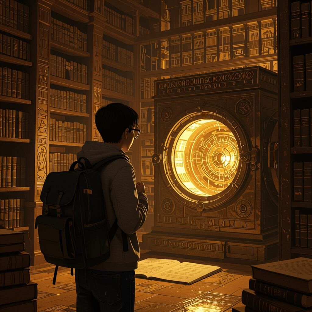 Student Discovers Time Machine in Library, Travels to Ancien...