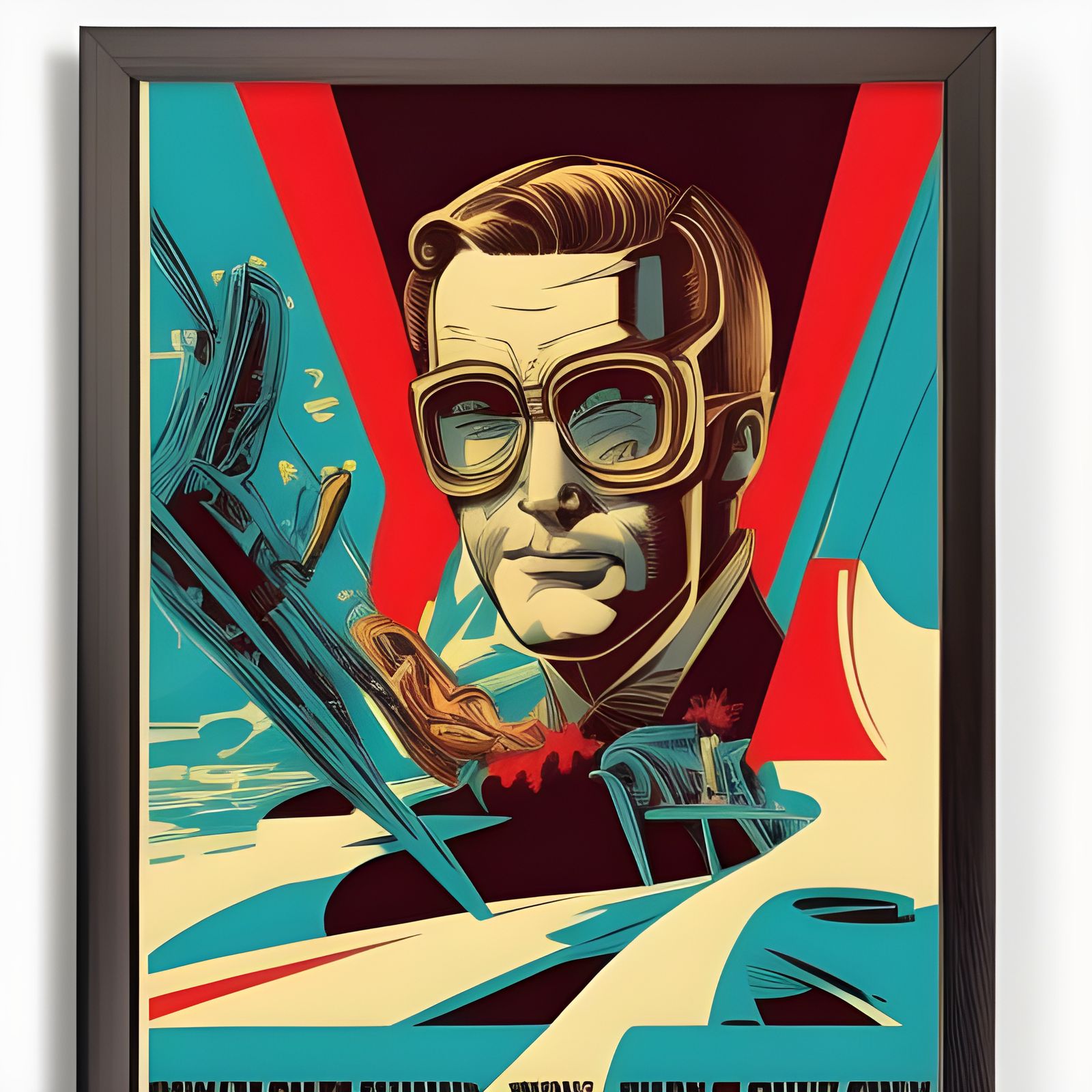 Mid-Century Modern Comic Book Art Poster