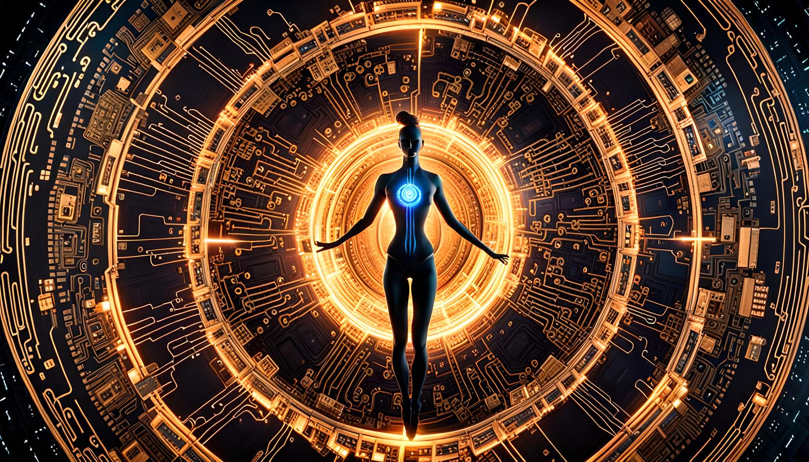 Electronic Circuit Deity Dancing in Time Vortex