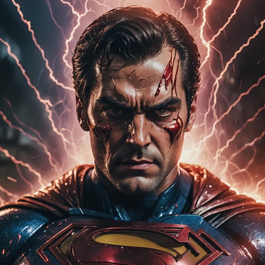 Cinematic Melting Face with Laser Beam Eyes