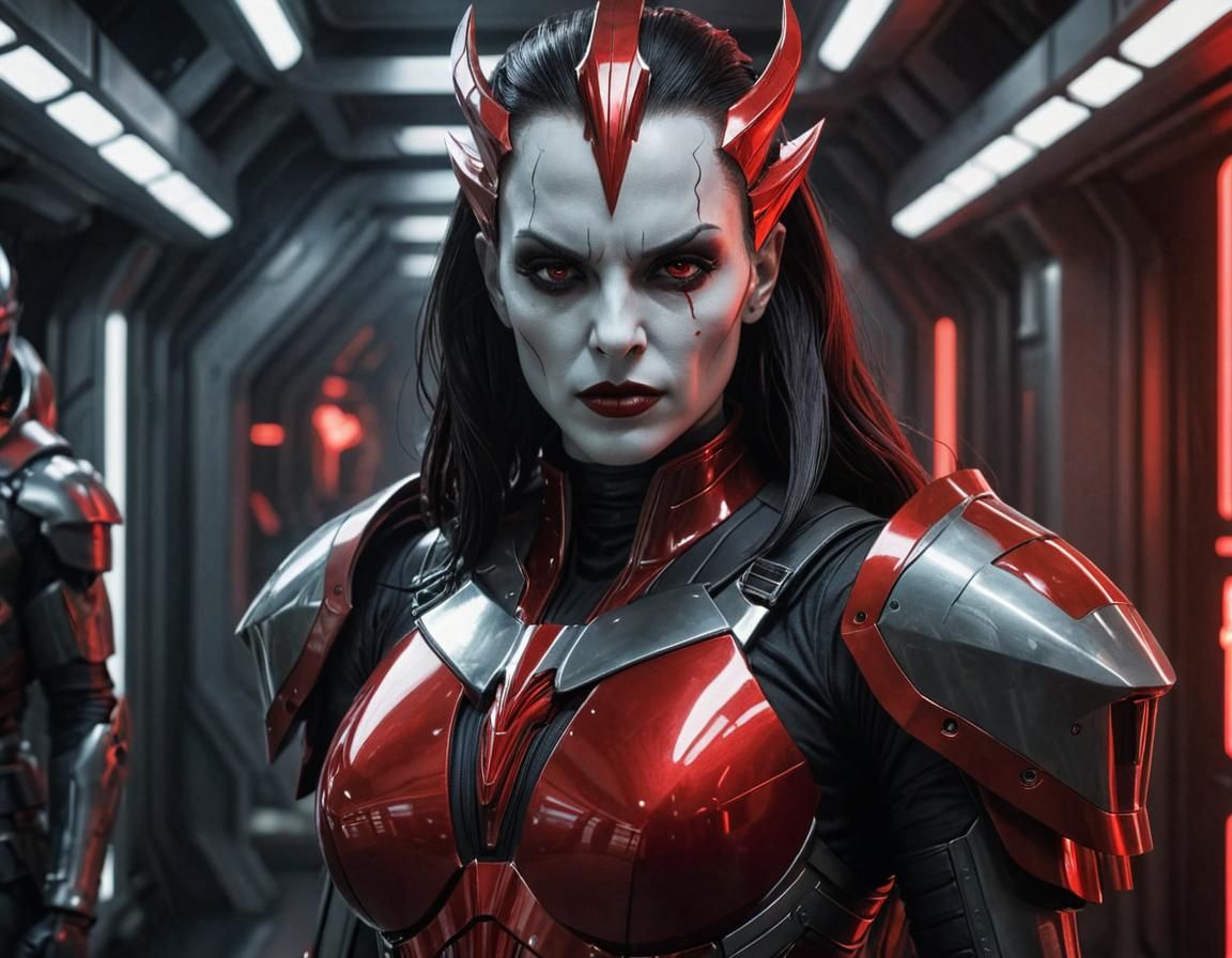 Evil Space Marauder Portrait in Digital Painting Style