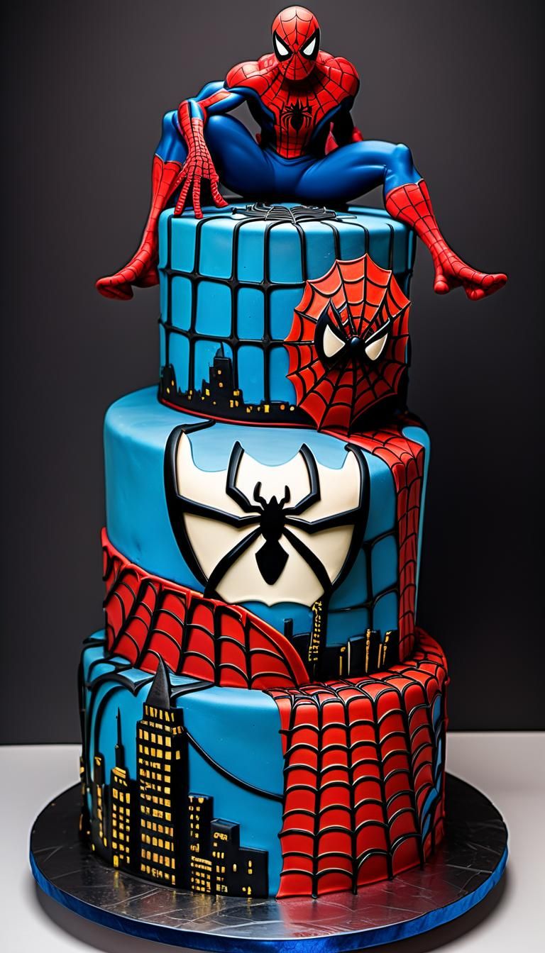 Spectacular Spiderman Birthday Cake Masterpiece