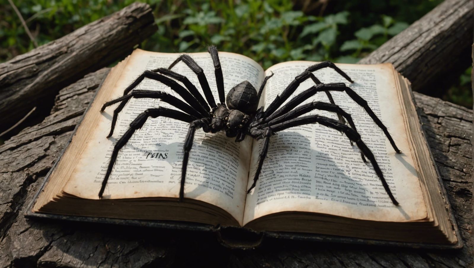 Spider-Legged Tome with Teeth Pages and Cobwebs