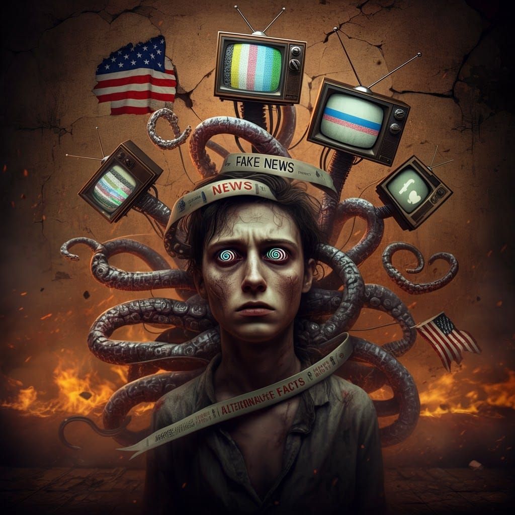 Dystopian Media Machine Induces Trance