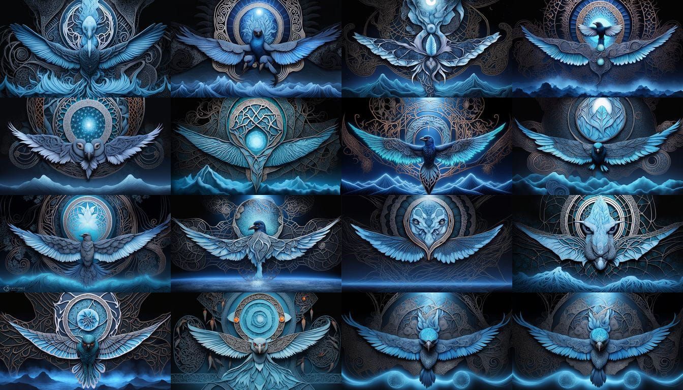 Surrealistic Drongo in 5D Fractal Landscape