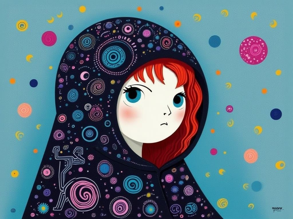 Whispering Moonlit Girl in Ethereal Glow