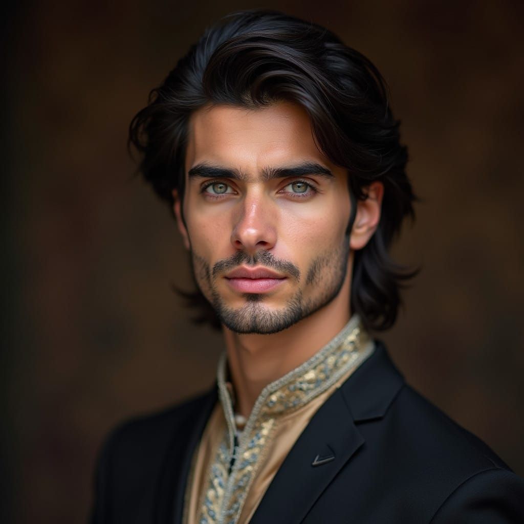 Regal Prince in Hyper-Realistic Portrait