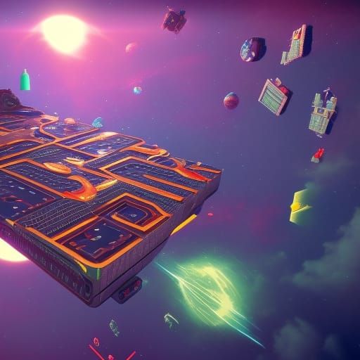 Tetris in Space: Fantastical Concept Art