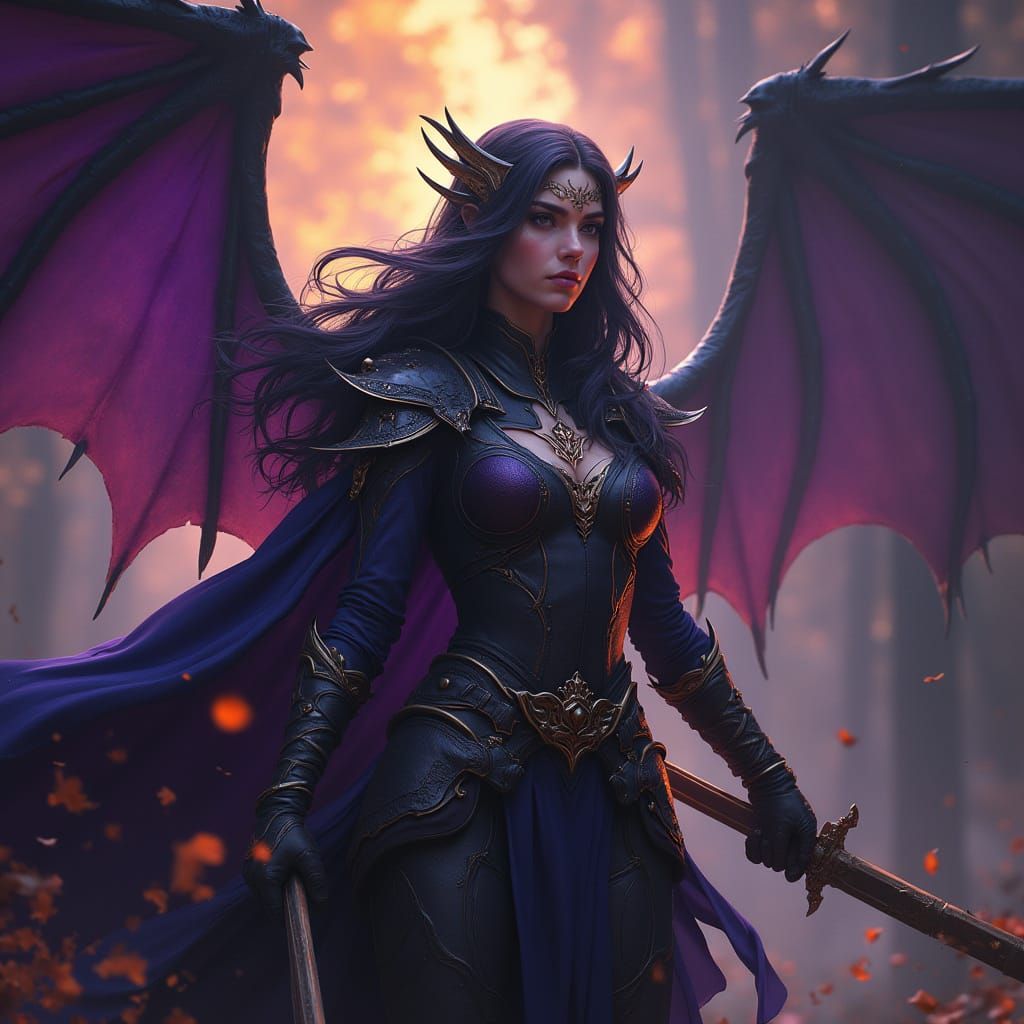 Gothic Elven Warrior in Dark Fantasy Concept Art