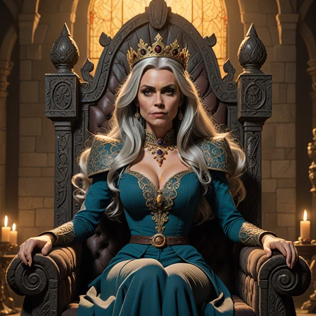 Ethereal Queen Dagmar in Provocative Regal Attire