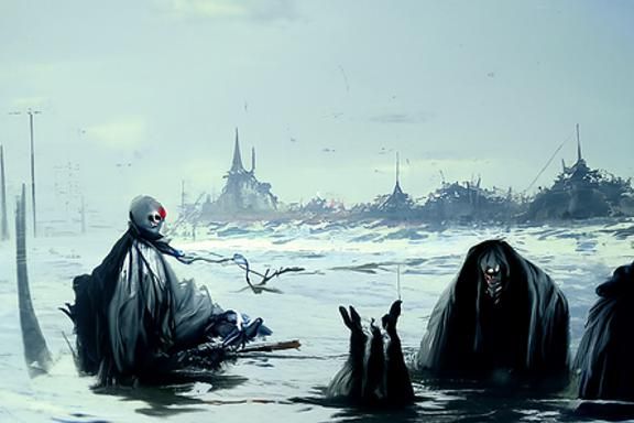 Sinister Billiard Balls in Horror Style