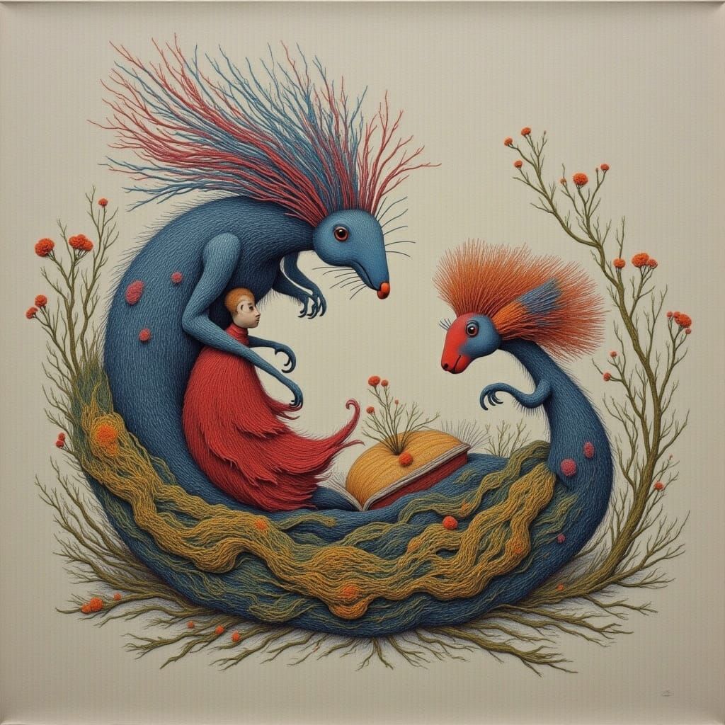 Abstract Digital Art with Unique Textures