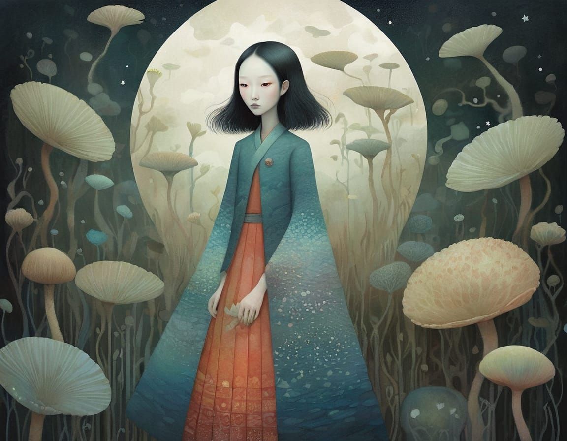 Dreamlike Portrait in the Style of Hsiao-Ron Cheng