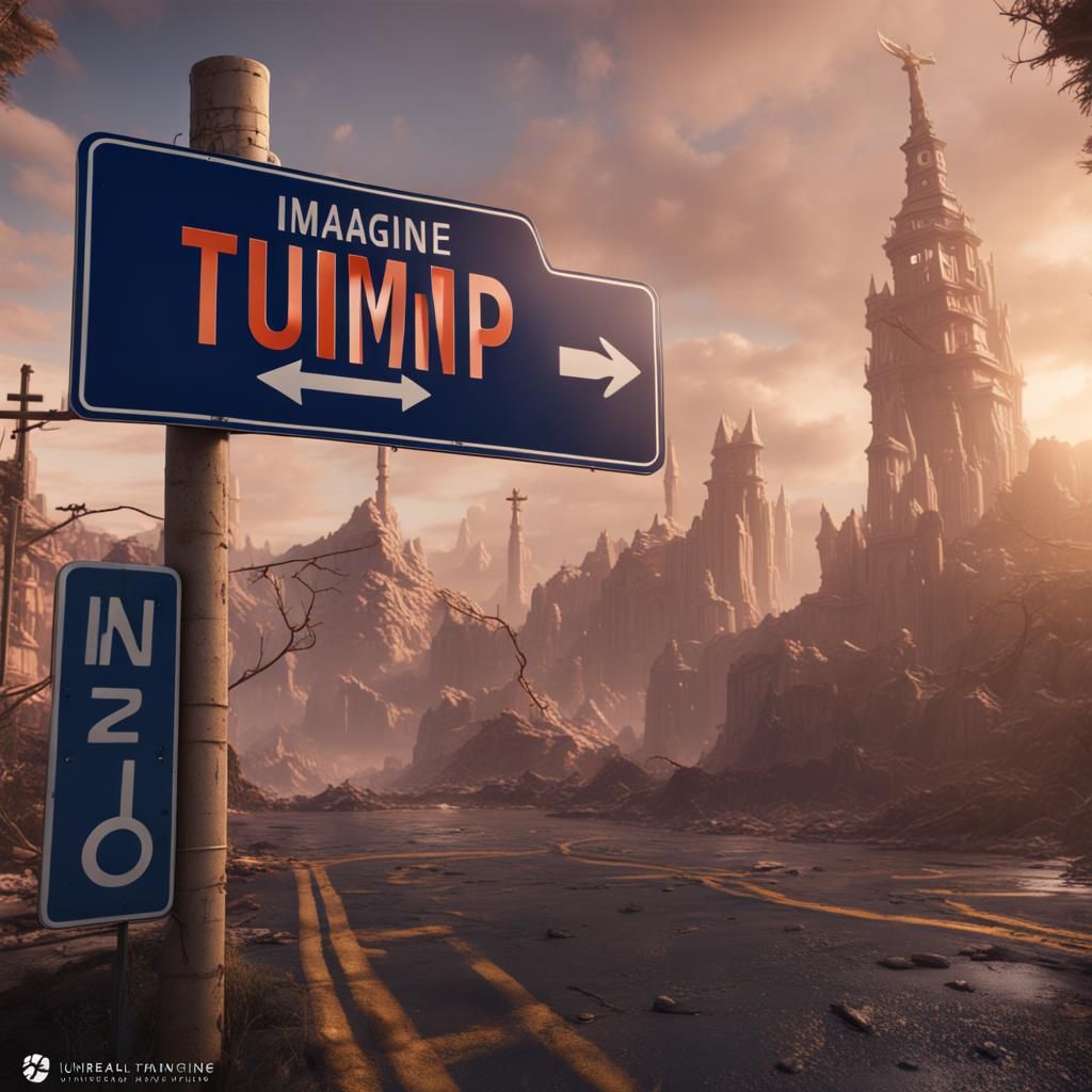 Right Turn Sign Into Donald Trump Oblivion