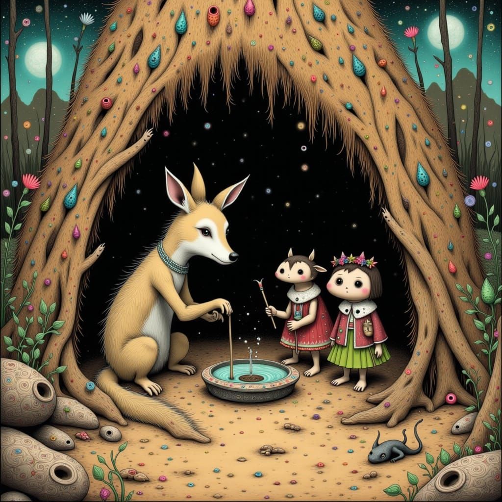 Coyote and Lizard Creation Myth in McDermott Style