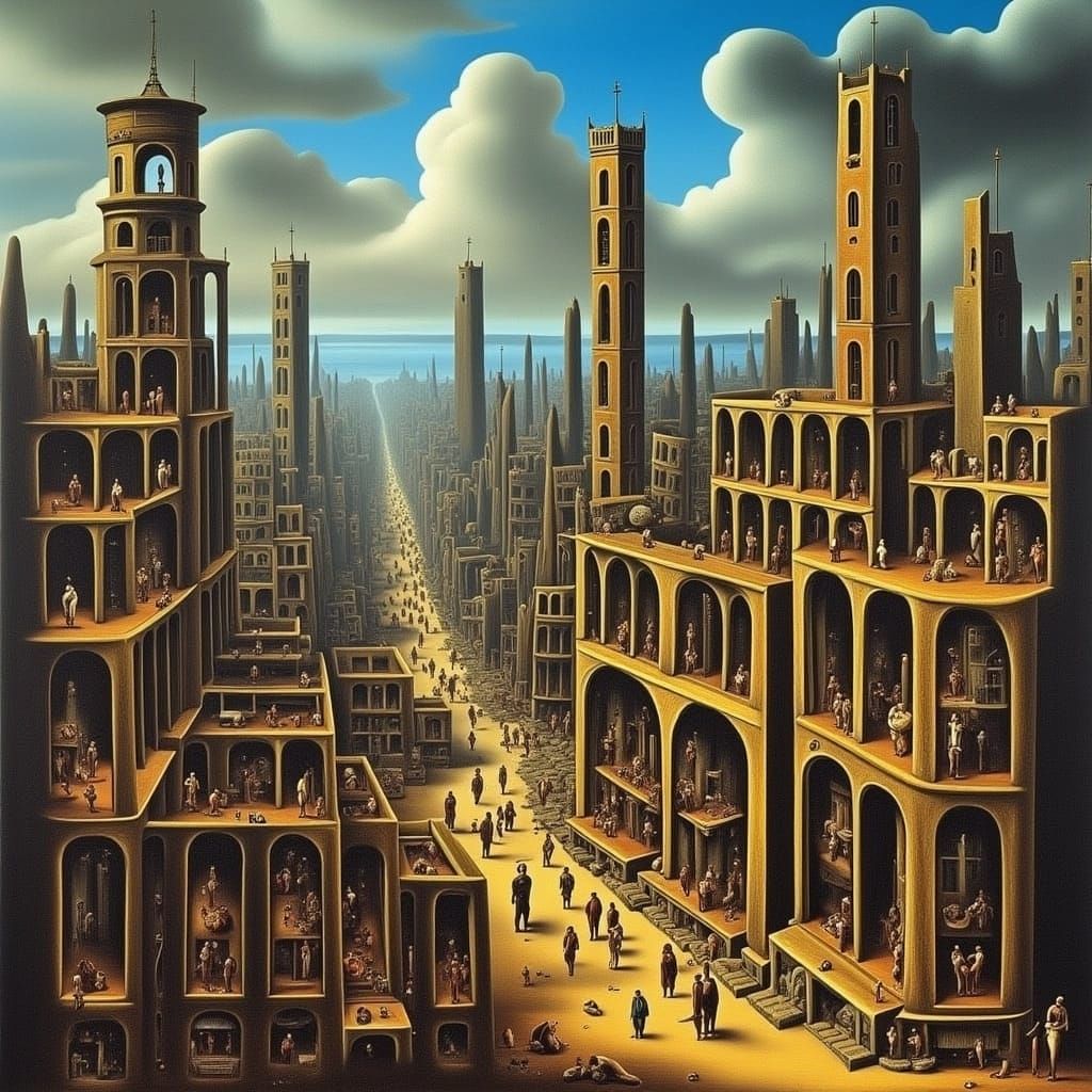 Stone Age Metropolis in Rustic Futuristic Style