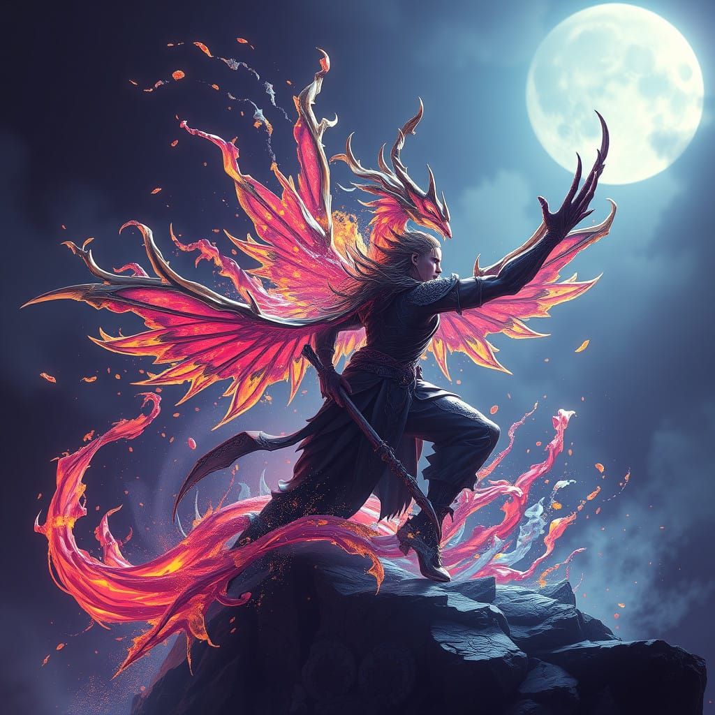 Epic Fantasy Landscape in Vibrant Colors