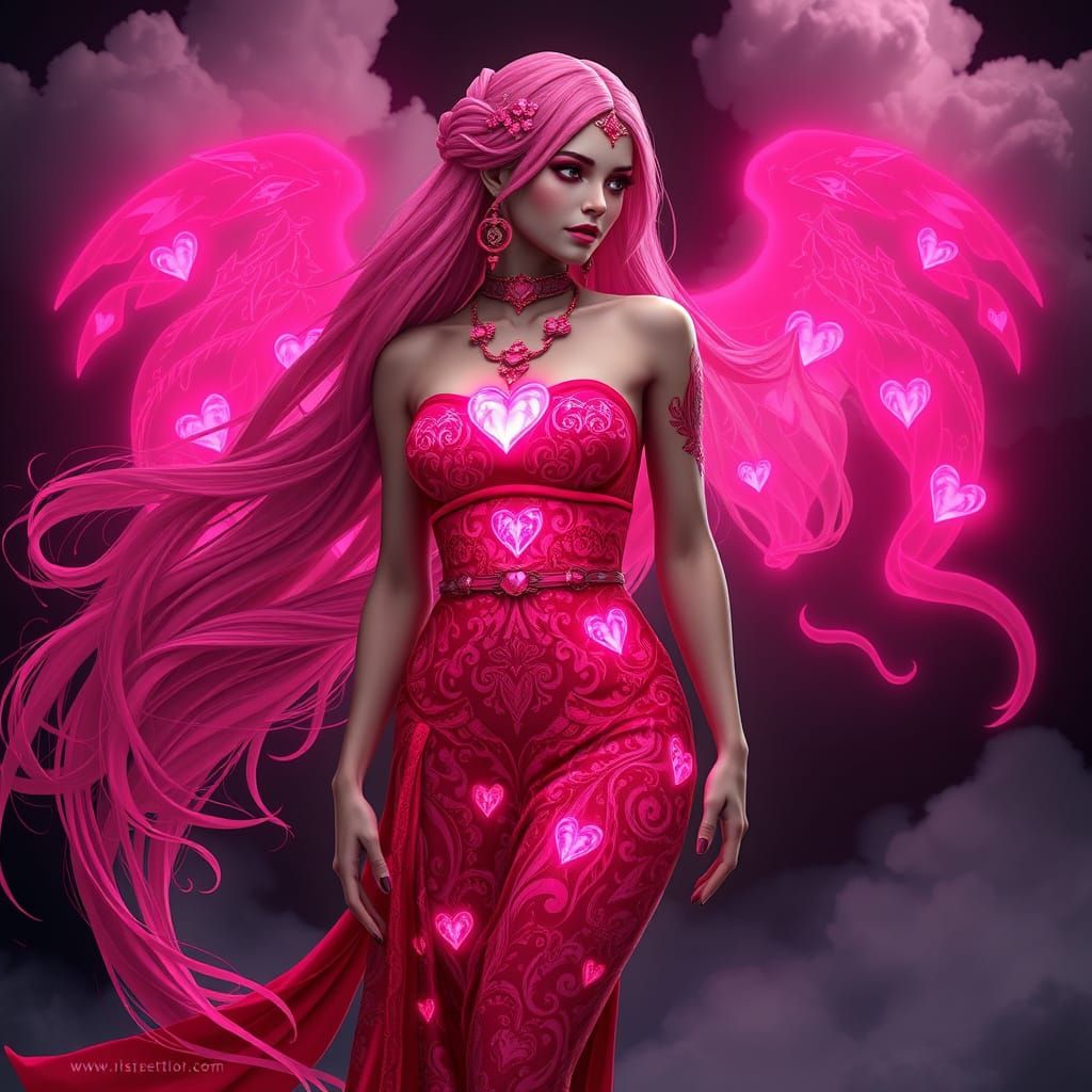 Goth Goddess Venus in Ethereal Glow