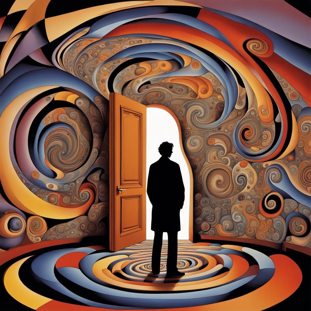 Surreal World Distortion in Escher Style