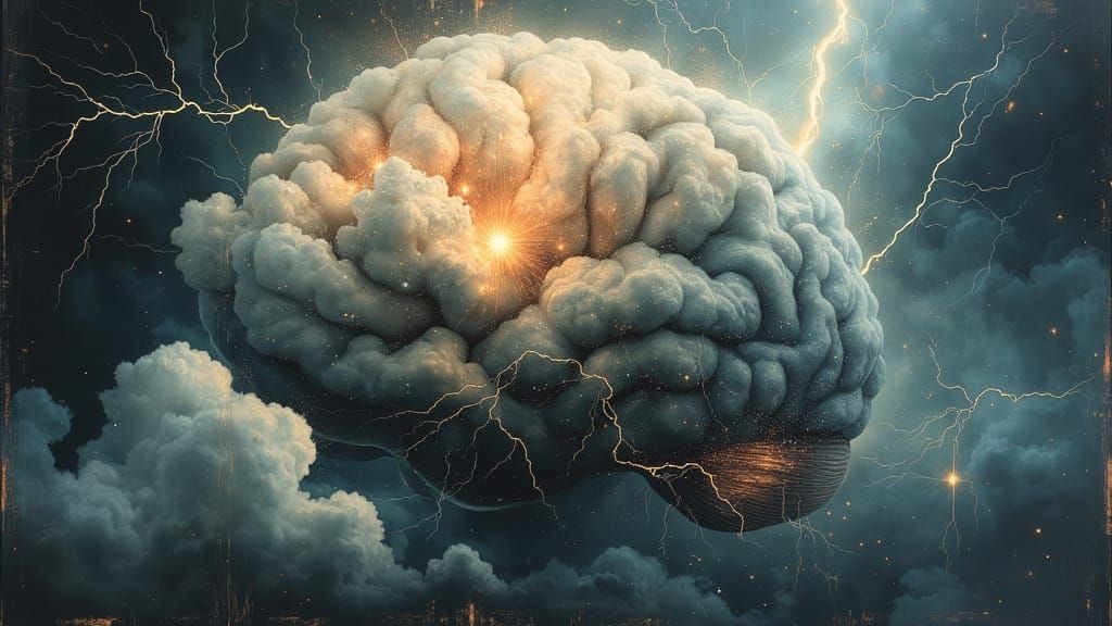 Storm Inside a Brain, Cinematic Fantasy Art