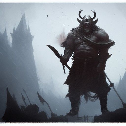 Sinister Viking Death King in Dark Fantasy Style
