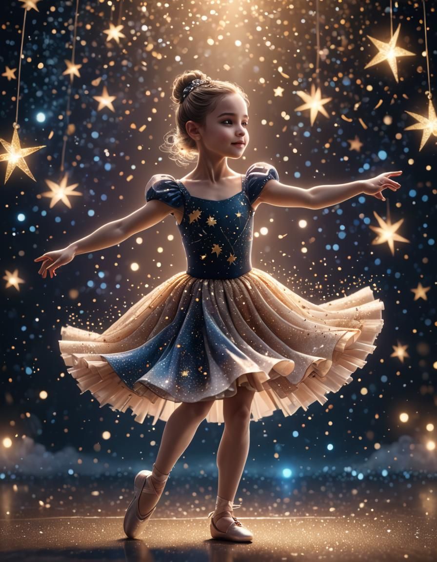 Ballerina's Starry Dance: A Fantasy Concept Art