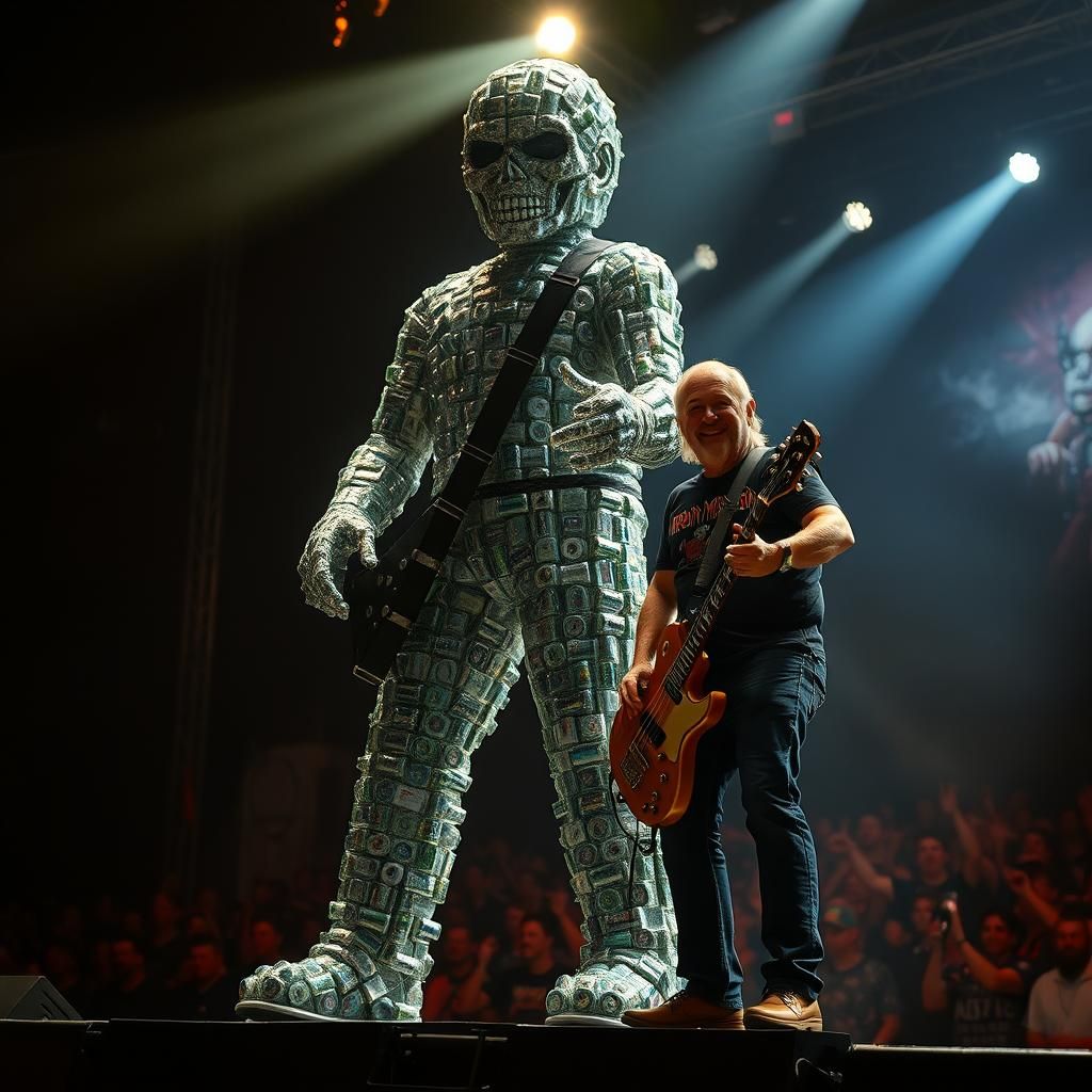 Gigantic Eddie Sculpture at Iron Maiden Concert