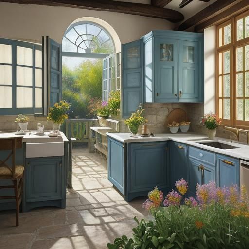 Monet's Kitchen in Giverny: Impressionistic Still Life