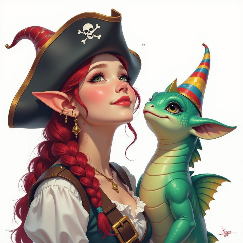 Pirate Mermaid Duo in Hyperrealistic Style