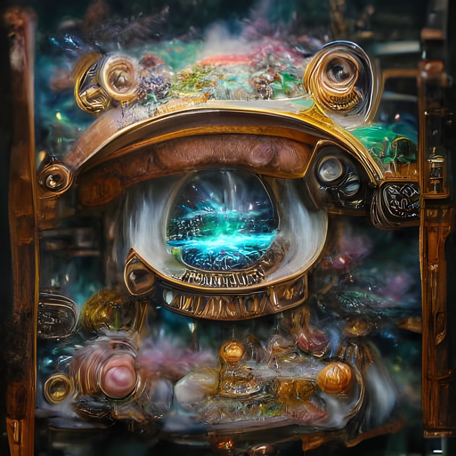 Ojo galáctico mágico steampunk